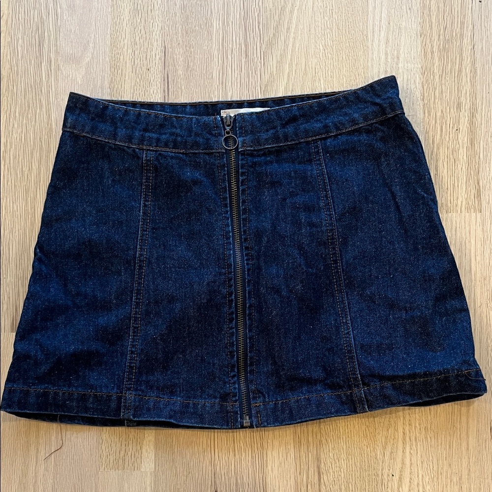 Altar'd State Indigo Denim Mini Skirt